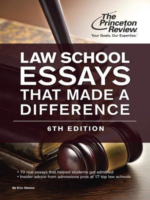 cover image of Law School Essays That Made a Difference